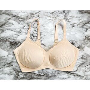 Honey Love Lift Wear Crossover Bra Size XL Sand Tan Wireless LWBR0304